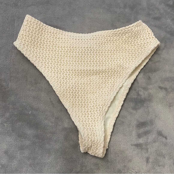 New! Montce Swim Paula High Waist Bikini Bottom cream 24222 - Picture 3 of 8